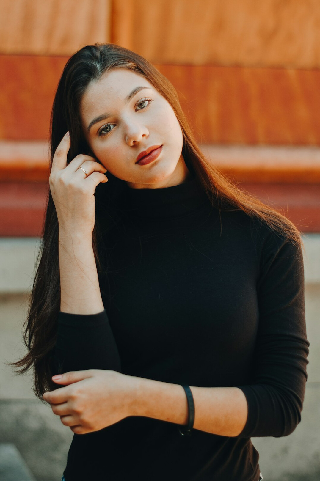 Portrait of a young Uruguayan woman journalist